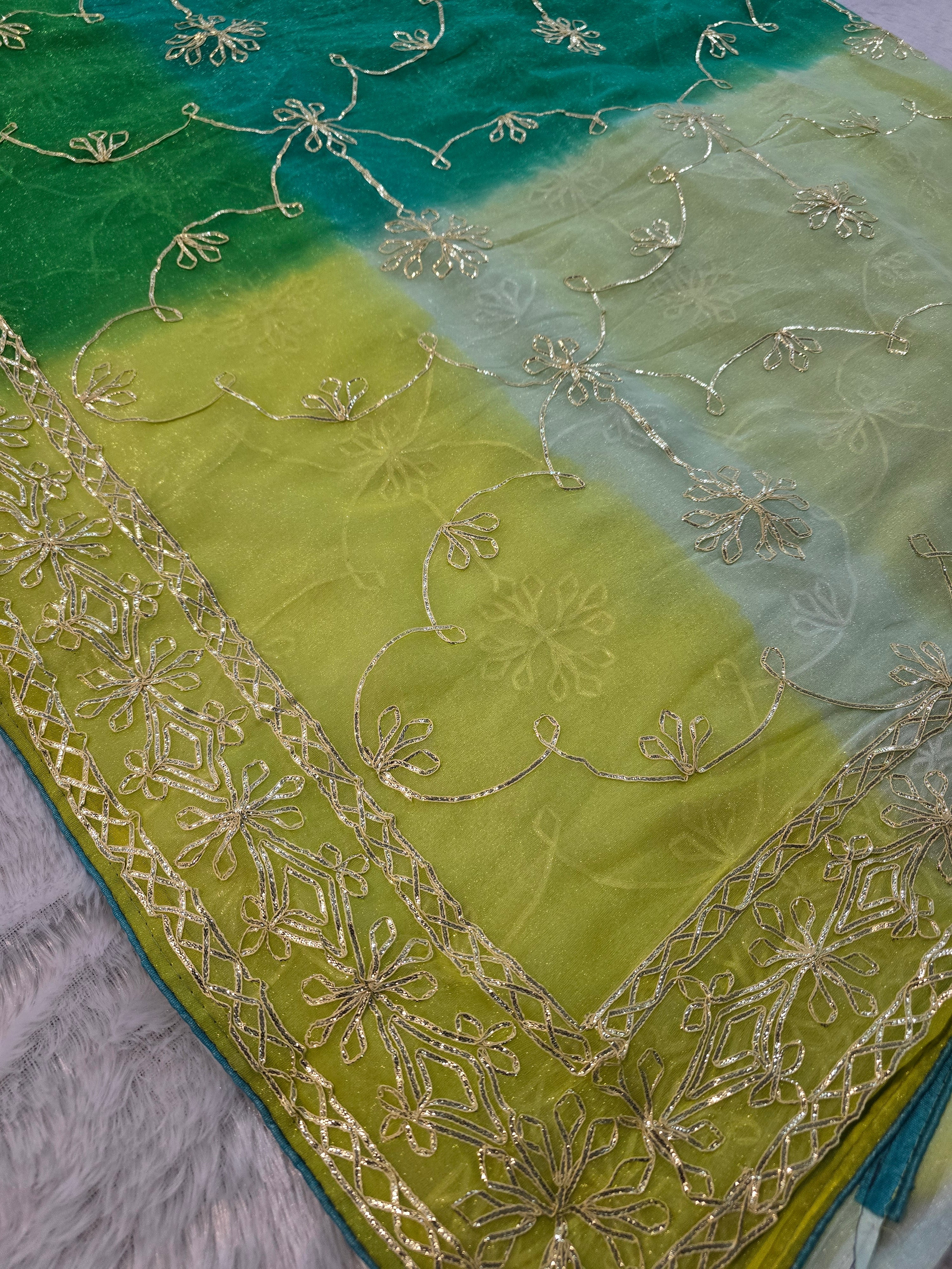 Pure Simmer (gotta-patti saree)