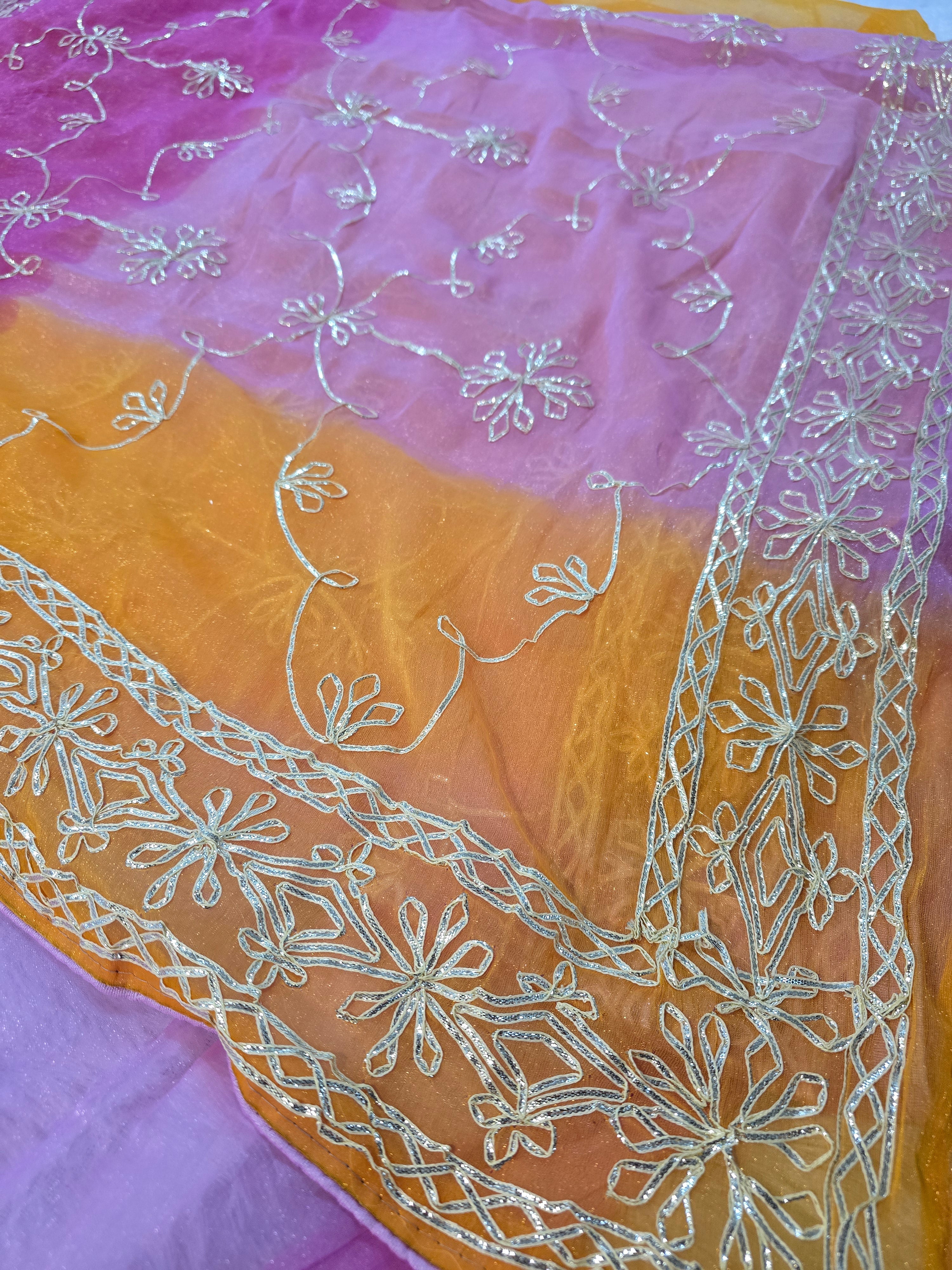 Pure Simmer (gotta-patti saree)