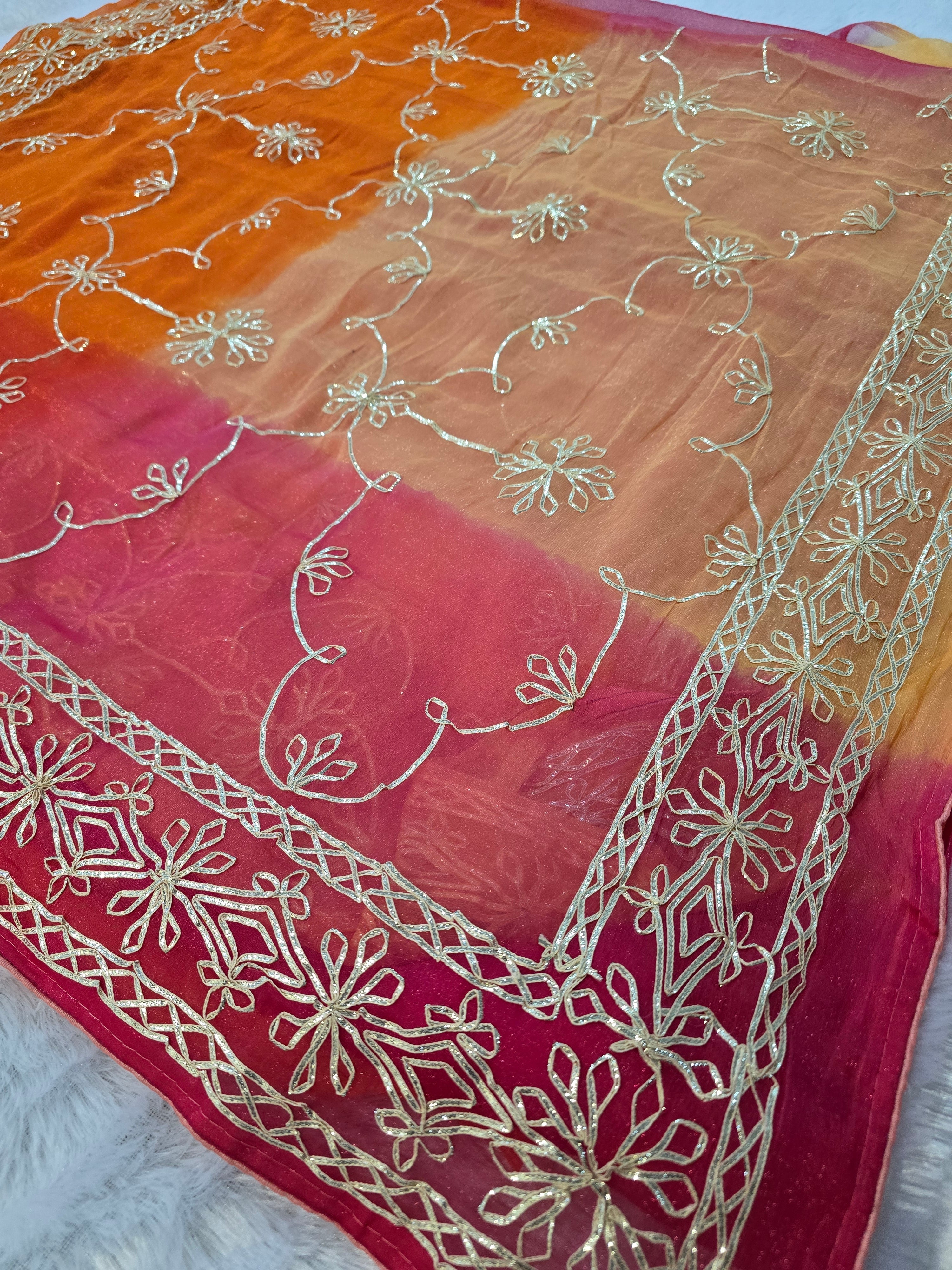 Pure Simmer (gotta-patti saree)