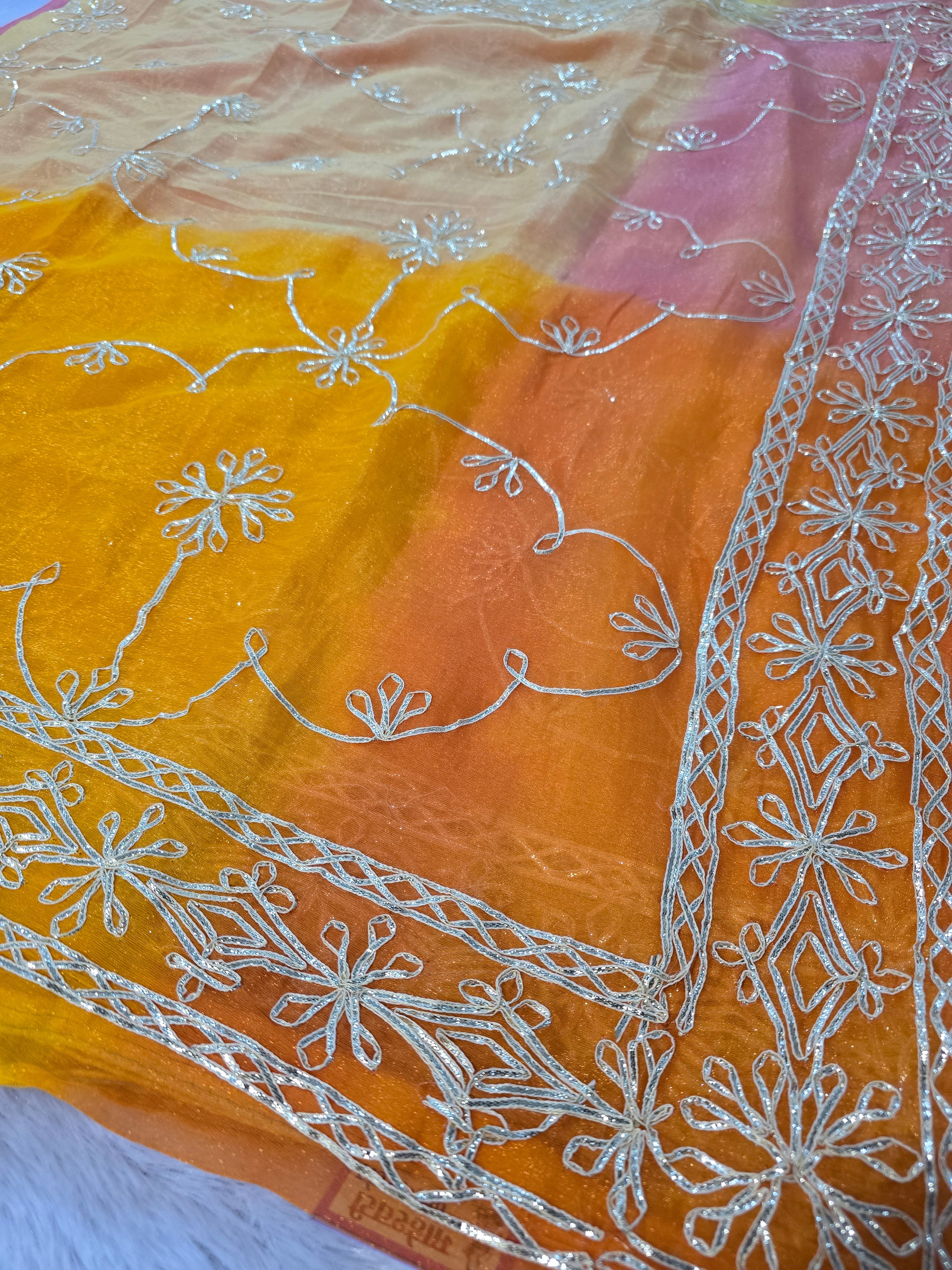 Pure Simmer (gotta-patti saree)